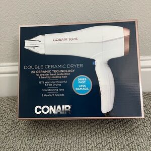 Conair White and Gold Double Ceramic Hair Dryer